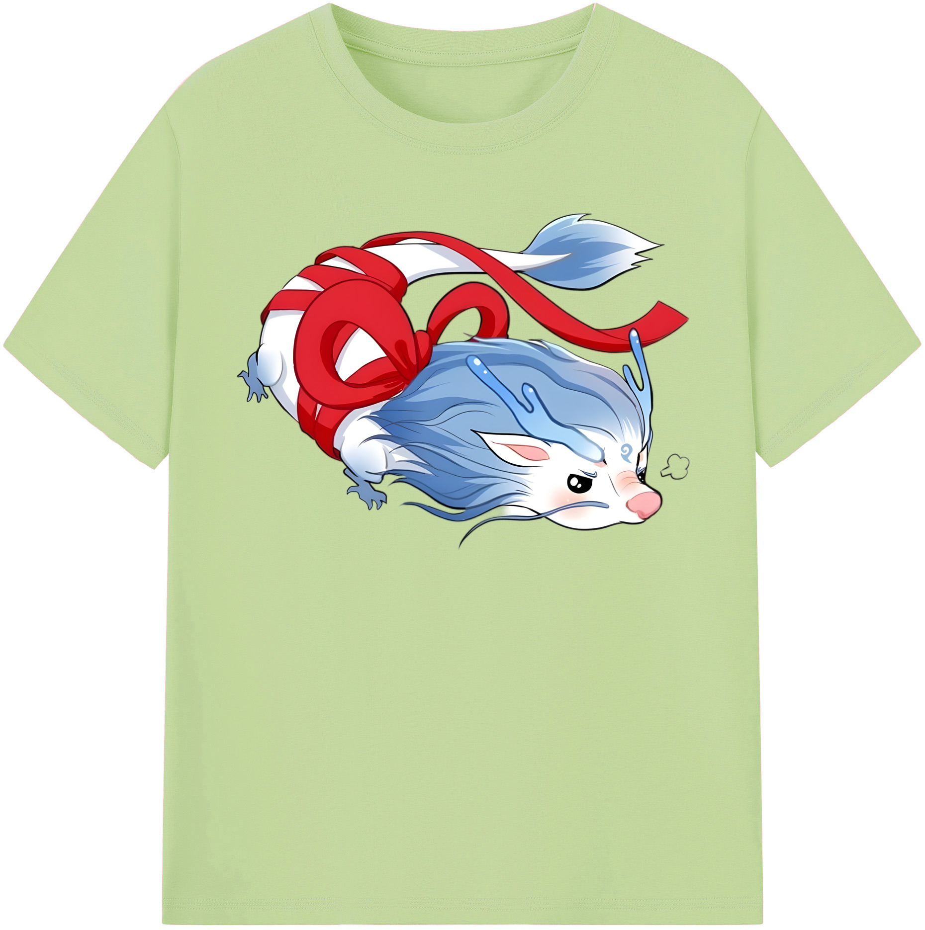 （画像用） Ne Zha 2 ナタ 魔童の大暴れ 綿100％半袖Tシャツ（フロントプリント）